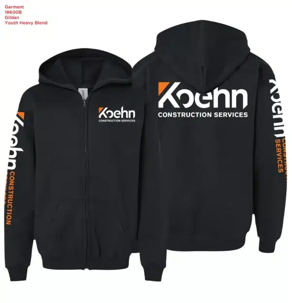Gildan Youth Heavy Blend Full Zip Hooded Sweatshirt